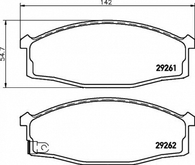 HELLA PAGID 8db355015011 -  Комплект тормозных колодок, дисковый тормоз